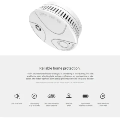 EZVIZ T4 Smart Smoke Detector Features