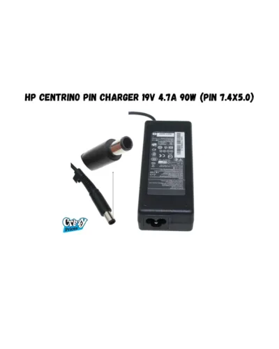 HP Centrino Pin Charger 19V 4.7A 90W (7.4x5.0mm) – Laptop Power Adapter - Image 1