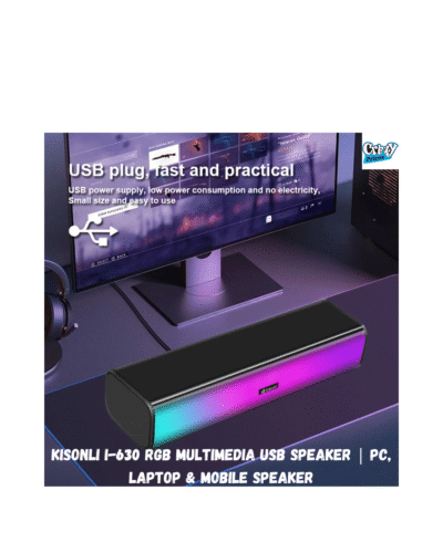 KISONLI I-630 RGB Multimedia USB Speaker | PC, Laptop  Mobile Speaker - Image 1