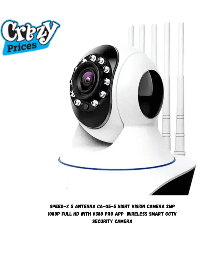 SPEED-X 5 Antenna CA-Q5-5 Night Vision Camera 2MP 1080P Full HD with V380 Pro App Wireless Smart CCTV Security Camera 1 ANTENNA-CAM