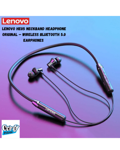 Lenovo HE05 Neckband Headphone Original – Wireless Bluetooth 5.0 Earphones - Image 4