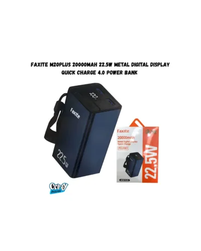 FAXITE M20PLUS 20000mAh 22.5W Metal Digital Display Quick Charge 4.0 Power Bank - Image 1