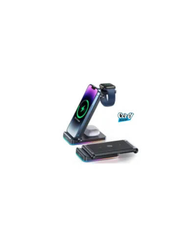 JOYROOM JR-WQN01 15W 3-in-1 Foldable Wireless Charging Station for Phone - Image 2