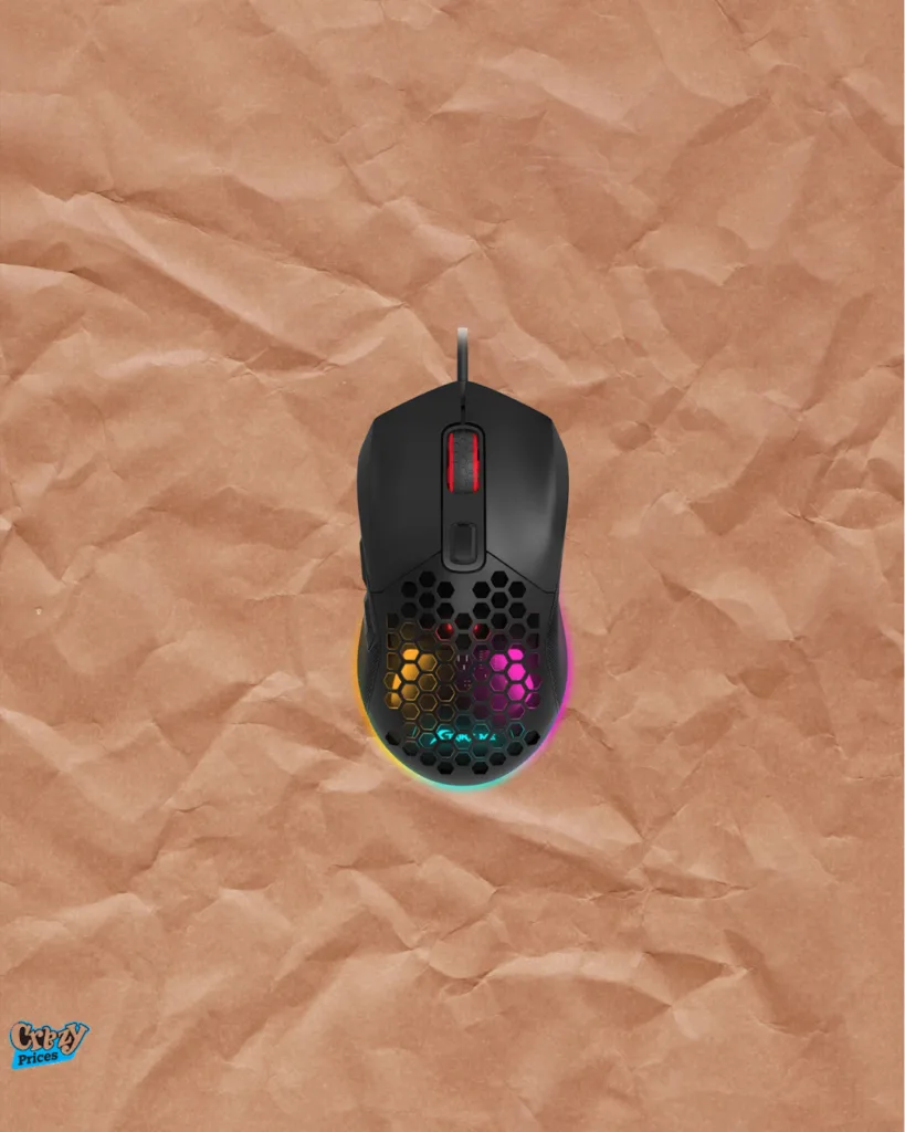 XTRIKE ME GM-316 Wired RGB Gaming Mouse – 7 Programmable Buttons, 7200 DPI, Lightweight Ergonomic – Black 1 gm- 316-wired-button mouse