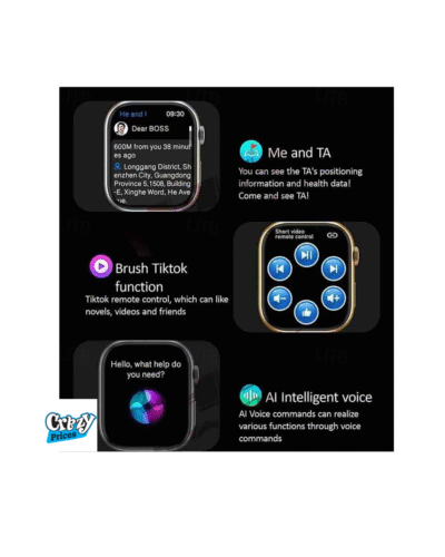 HK9 MINI 1.75 INCH SMARTWATCH FITNESS RUNNING WATCH BLUETOOTH ECG+PPG PEDOMETER - Image 2