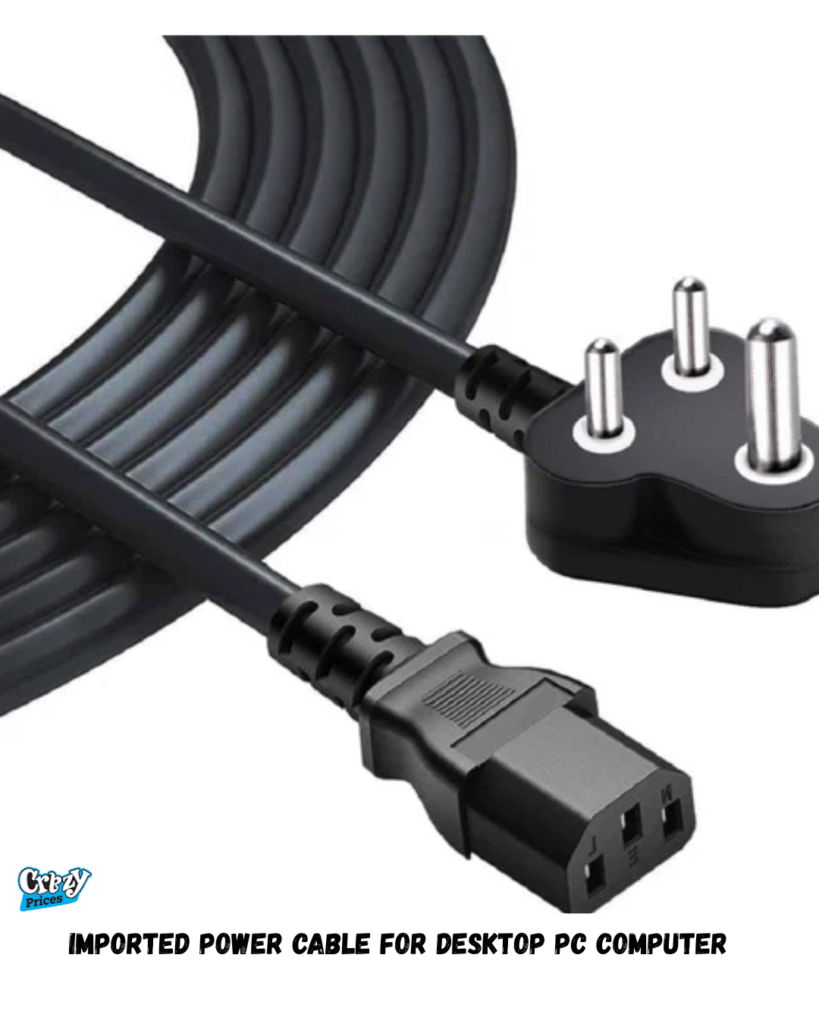 imported power cable 2 1 Upgrade your desktop setup with this <strong data-start="986" data-end="1041">Imported Power Cable for Desktop PC Computer (1.5M)</strong> – designed for durability, efficiency, and safe power transfer. Whether you’re replacing an old cable or need a spare, this high-quality cord is the perfect choice for your <strong data-start="1215" data-end="1260">CPU, desktop, or other compatible devices</strong>. <h4 data-start="1801" data-end="1825"></h4>