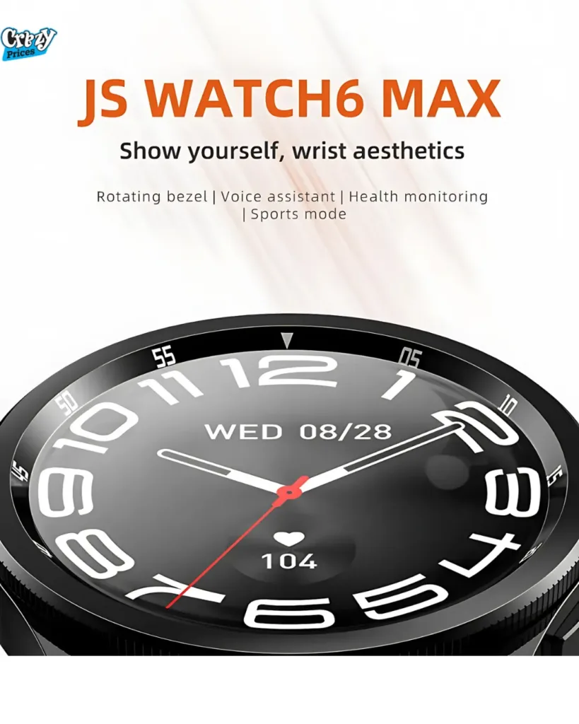 JS WATCH 6 MAX CLIC 1.43 INCH AMOLED DISPLAY SPORT SMART WATCH NFC IP67 WITH AIFIT MAX APP BLACK 1 js 7 watch