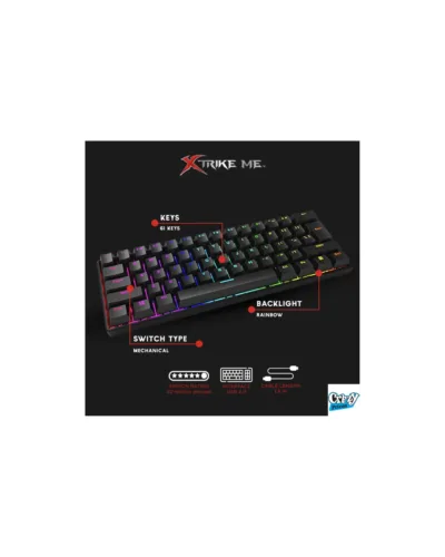 Xtrike Me GK-989 A TKL Mechanical Gaming Keyboard - Image 3