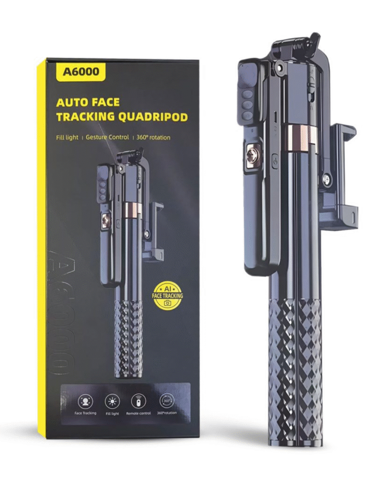 A6000- Gimbal -Extendable- AI -Face Tracking- Quadripod--