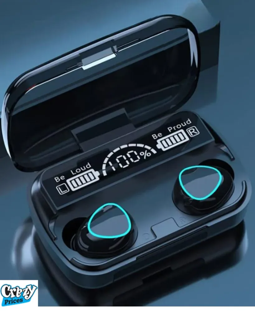 M10 Wireless Bluetooth Earbuds in Pakistan – Noise Cancellation, HiFi Sound, 2000mAh Battery Case 1 m10-ear-buds