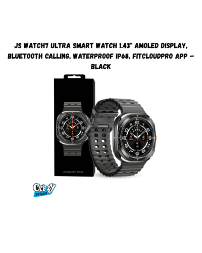 JS WATCH7 Ultra Smart Watch 1.43" AMOLED Display, Bluetooth Calling, Waterproof IP68, FitCloudPro App – Black - Image 1
