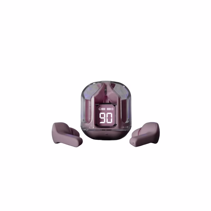 AIR 31 TWS Original Transparent Earbuds – Bluetooth 5.3 | LED Display | Multiple Colors 2 AIR 31 TWS Original Purple Transparent Earbuds – Stylish Bluetooth 5.3 Wireless Headphones