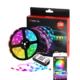 Smart RGB LED strip lights kit 5 meters with SMD 5050 LEDs and power supply adapter for room and TV lighting in Pakistan
