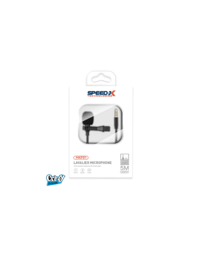 SPEED-X MKF01 Lavalier Microphone 5M with 3.5mm Jack – High-Quality Clip-On Mic for Recording  Vlogging - Image 1
