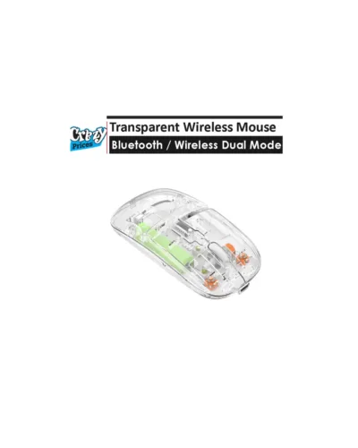 NEW TRANSPARENT M-10A Wireless + Bluetooth Dual Mode Rechargeable Mouse - Image 2