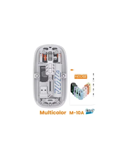 NEW TRANSPARENT M-10A Wireless + Bluetooth Dual Mode Rechargeable Mouse - Image 1