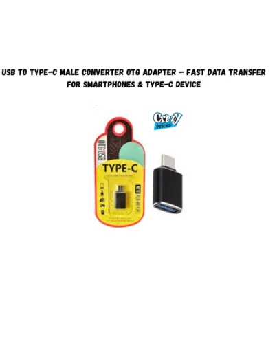USB to Type-C Male Converter OTG Adapter – Fast Data Transfer for Smartphones Type-C Devices - Image 1