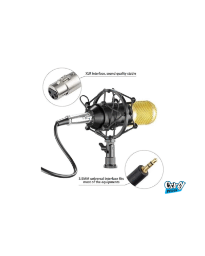 V8 BM-800 Podcast Mic Set with Live Sound Card – Professional Condenser Microphone for Karaoke, YouTube Studio Recording - Image 3