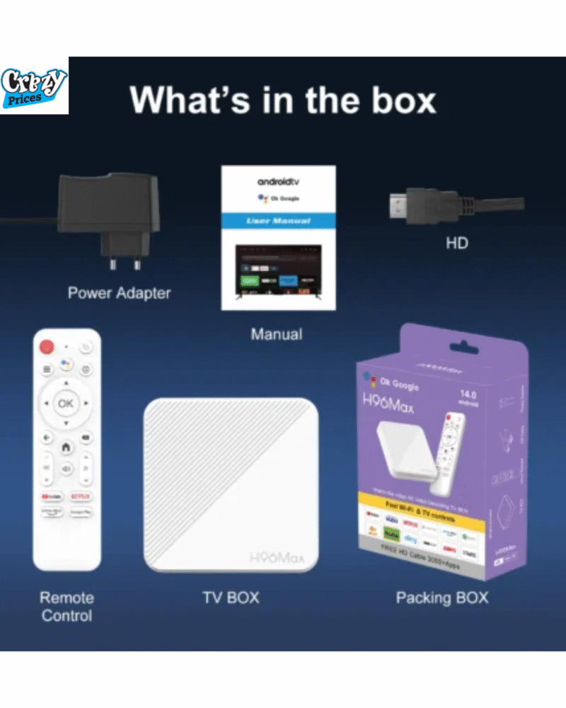 Speedx W30 Plus Zeon Quad-core Arm Cortex A53 Android 14.0v Dual Wifi Band 4k 60fps Smart Tv Box 4gb+64gb Air Mouse With Voice Control - Image 2