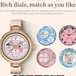HW16- Min-i Luxury Women- Rose- Gold Smart Watch – 1.35" Bluetooth Call, WearFit Pro App-, Health- , Fitness- Tracker