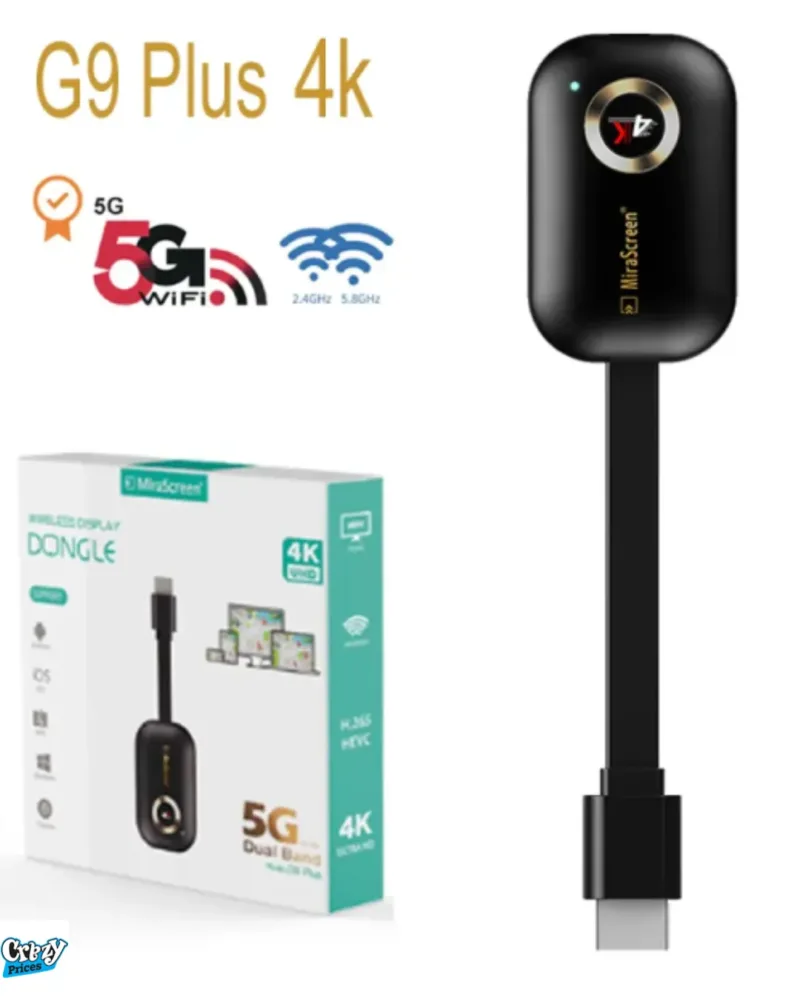 MiraScreen G9 Plus 2.4G/5G Wireless HDMI WiFi Dongle | 1080P/4K Screen Mirroring for Android iOS - Image 4