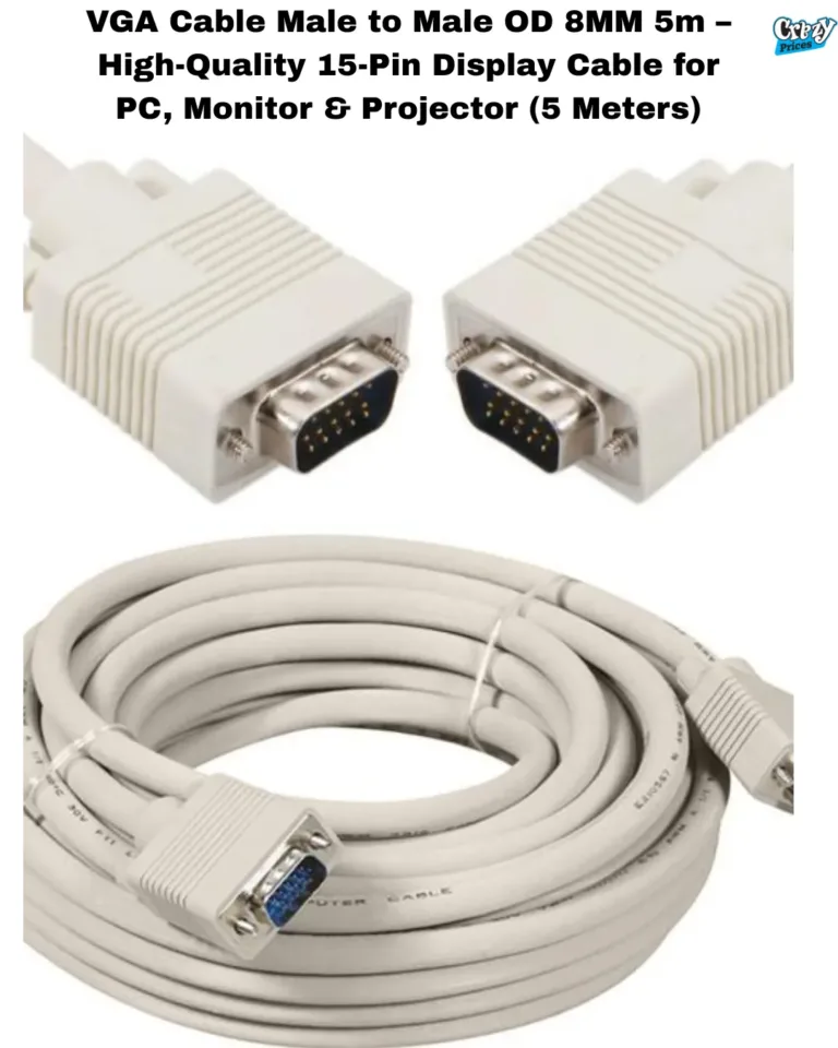 vga- cable -male -to -male OD- 8MM- 5m
