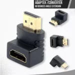 HDMI- L- Shape- Male -to -Female-- 90-Degree Adapter – Space-Saving Gold-Plated- HDMI Connector |