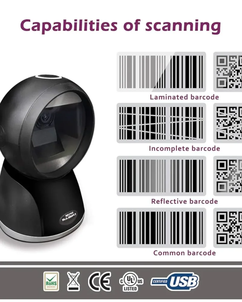 SPEED-X 9600- 2D -DESKTOP-BARCODE -SCANNER-