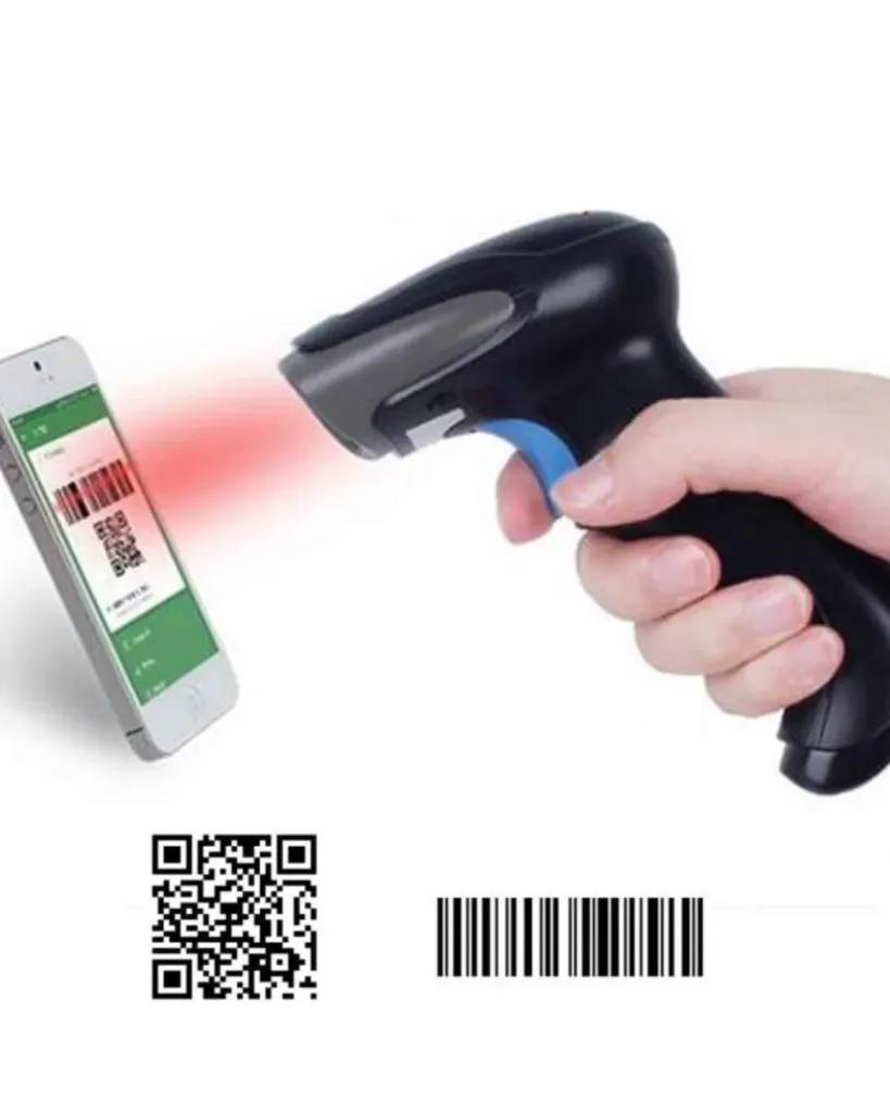 SPEED-X 8700- 2D -WIRELESS- 2.4GHZ -BARCODE- SCANNER WITH- STAND -AND RECEIVER-