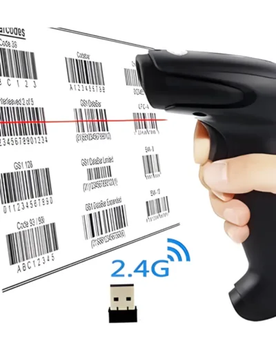SPEED-X 8700 2D -WIRELESS- 2.4GHZ -BARCODE- SCANNER WITH- STAND- AND RECEIVER-
