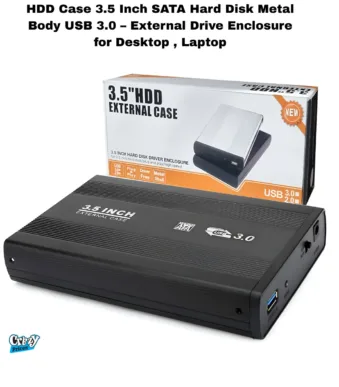 HDD- Case- 3.5- Inch -SATA -Hard- Disk- Metal Body -USB 3.0 –