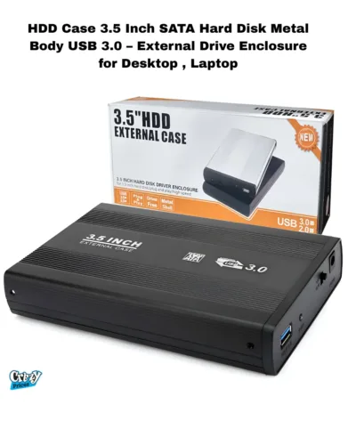 HDD- Case- 3.5- Inch -SATA -Hard- Disk- Metal Body -USB 3.0 –