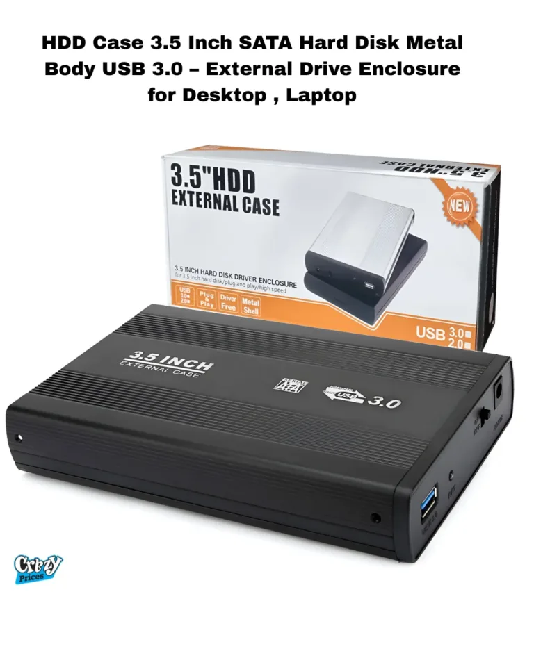 HDD- Case- 3.5- Inch -SATA -Hard- Disk- Metal Body -USB 3.0 –