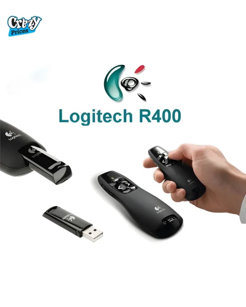 Logitech- Wireless- Presenter- R-400- Red- Laser- Pointer