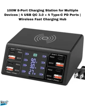 100W- 8-Port -Charging -Station -