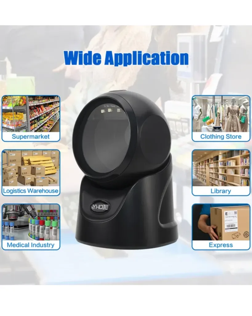 SPEEDX- SP-9260 2D CMOS- Wired -Desktop Barcode Scanner – High-Speed USB- Reader- for- Retail & POS- Systems