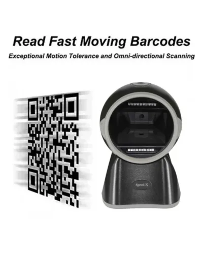 SPEEDX- SP-9260 2D CMOS- Wired- Desktop Barcode Scanner – High-Speed- USB Barcode- Reader for- Retail- &- POS- Systems