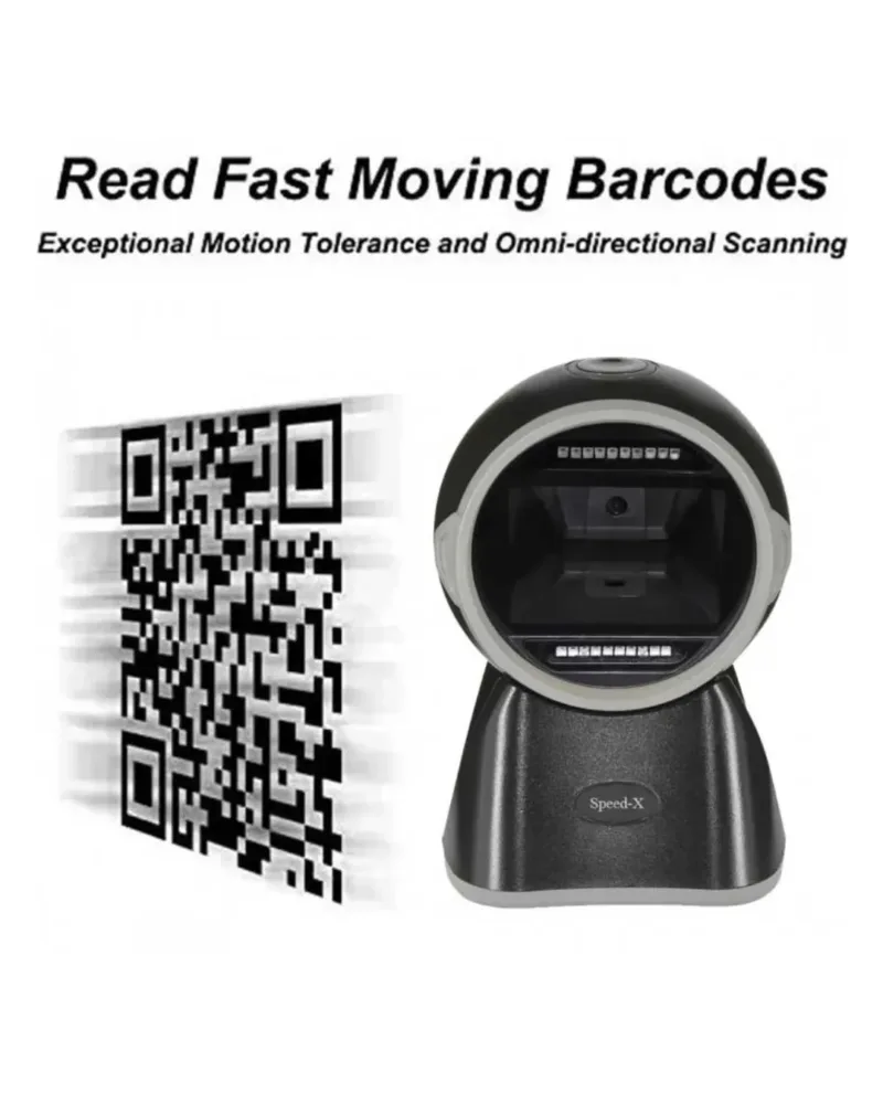 SPEEDX- SP-9260 2D CMOS- Wired- Desktop Barcode Scanner – High-Speed- USB Barcode- Reader for- Retail- &- POS- Systems