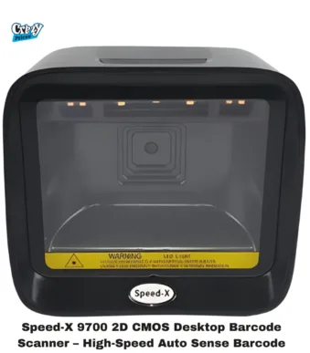 Speed-X- 9700- 2D- CMOS- Desktop -Barcode Scanner – High-Speed Auto Sense Barcode Reader