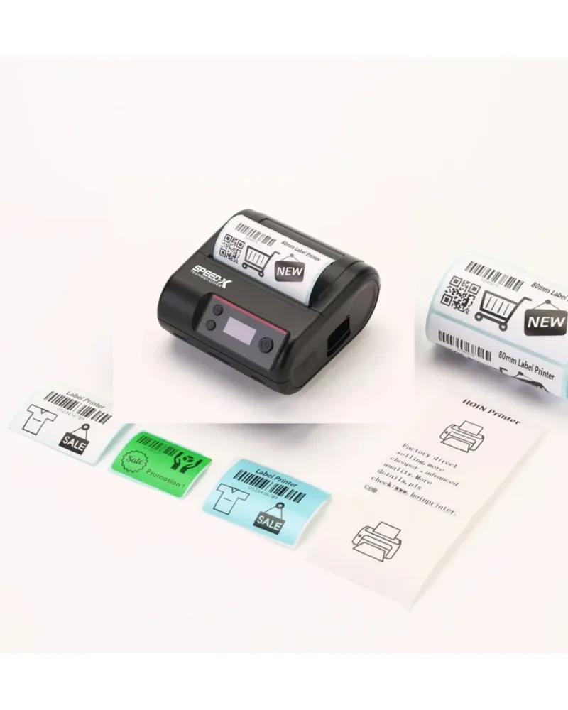 SPEED-X -SP-L610BT -PORTABLE- THERMAL- PRINTER LABEL & RECEIPT- 2- IN -1 80MM WITH --USB+BLUETOOTH -INTERFACE-