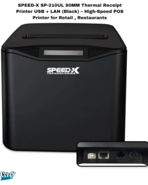 SPEED-X SP-210UL 80MM- THERMAL- RECEIPT- PRINTER --USB+-LAN BLACK