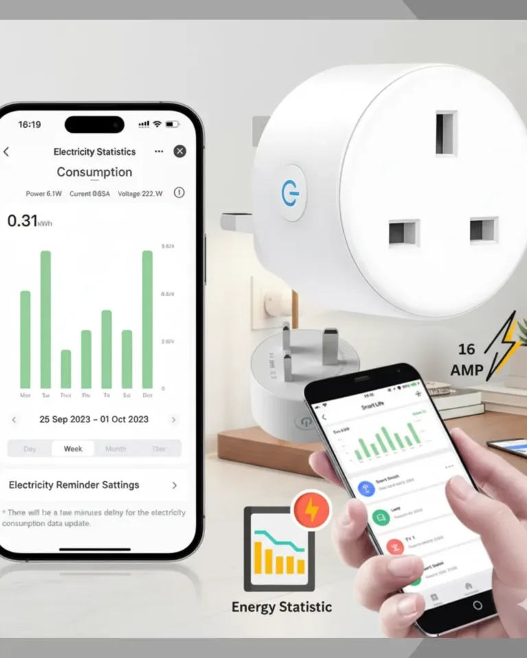 WiFi Portable Smart Plug with Mobile App (Alexa & Google Assistant Compatible)