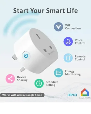 WiFi Portable Smart Plug with Mobile App (Alexa & Google Assistant Compatible)