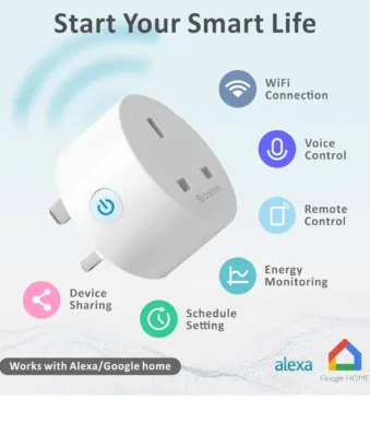 WiFi Portable Smart Plug with Mobile App (Alexa & Google Assistant Compatible)